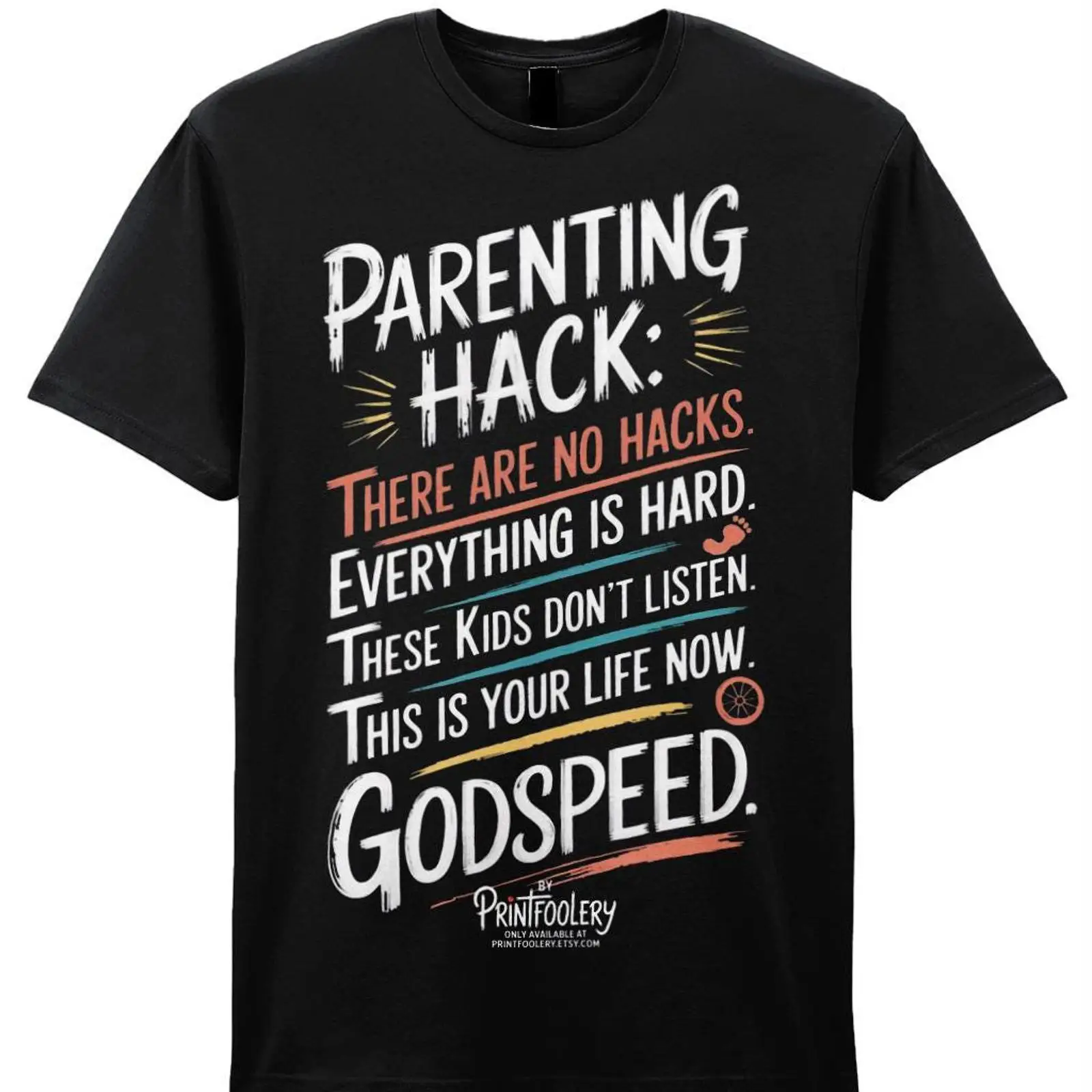 Mens Fashion Hacks - T-shirt divertente per genitori, umoristica e