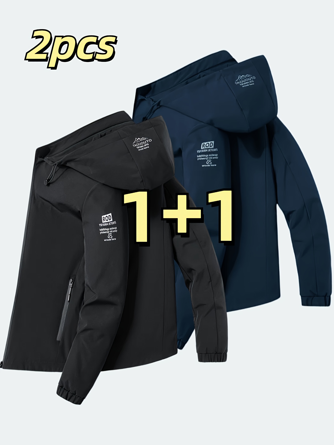 Men'S Fashion Zipper Jacket - Giacca da uomo antivento in due