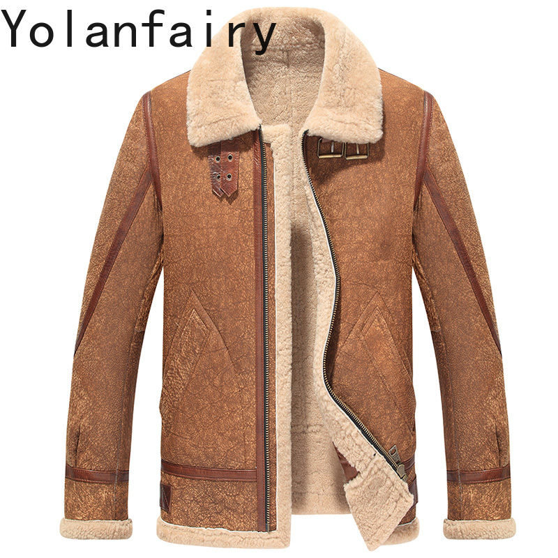 Men'S Fashion Leather Jacket - YOLANFAIRY Giacche in vera pelle per