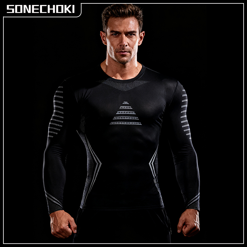 Muscle Tee Workout - Camicia da corsa a compressione da