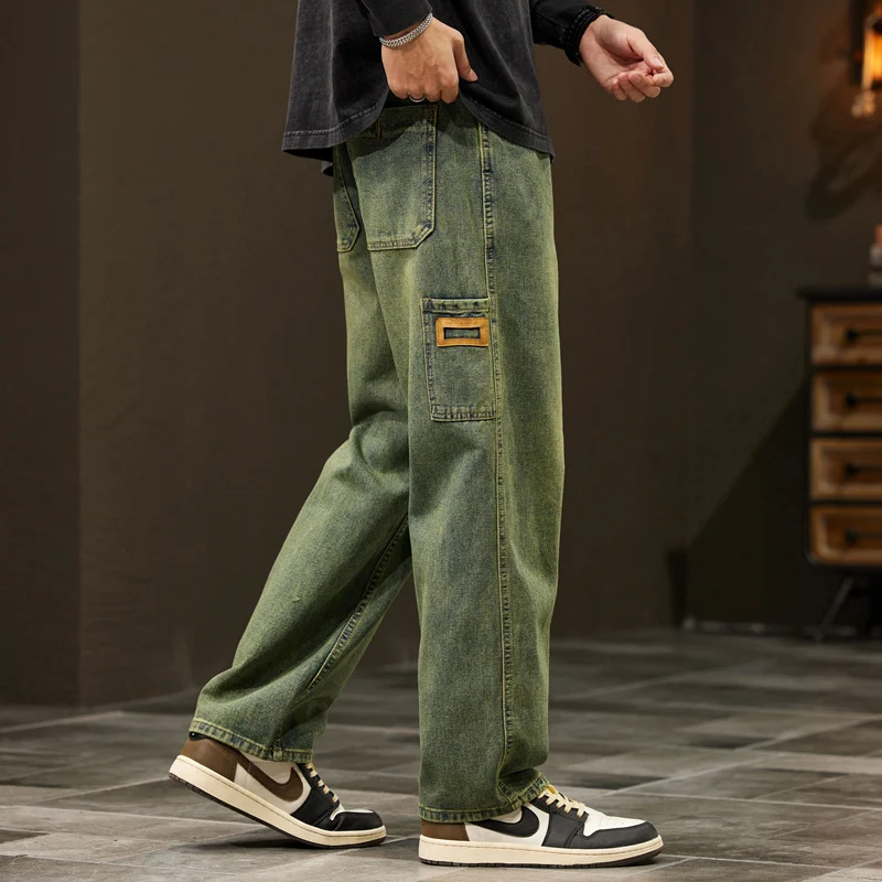 Men'S Fashion With Baggy Jeans - Jeans uomo pantaloni larghi gamba larga