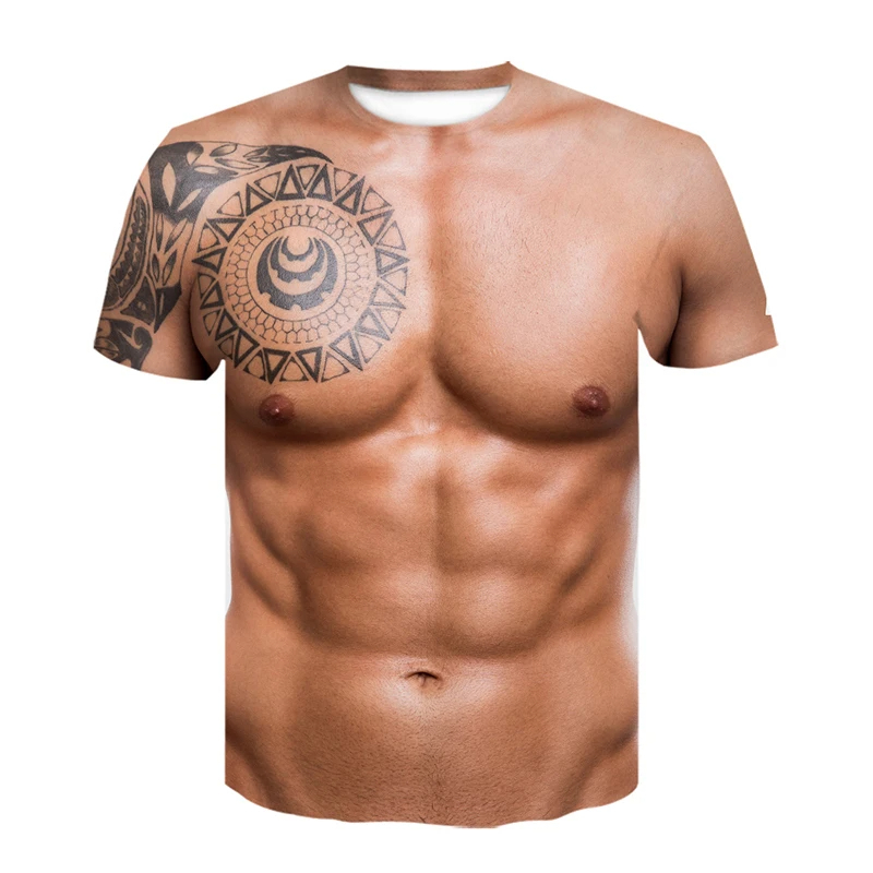 Muscle Tee Workout - T-shirt da uomo con stampa 3D