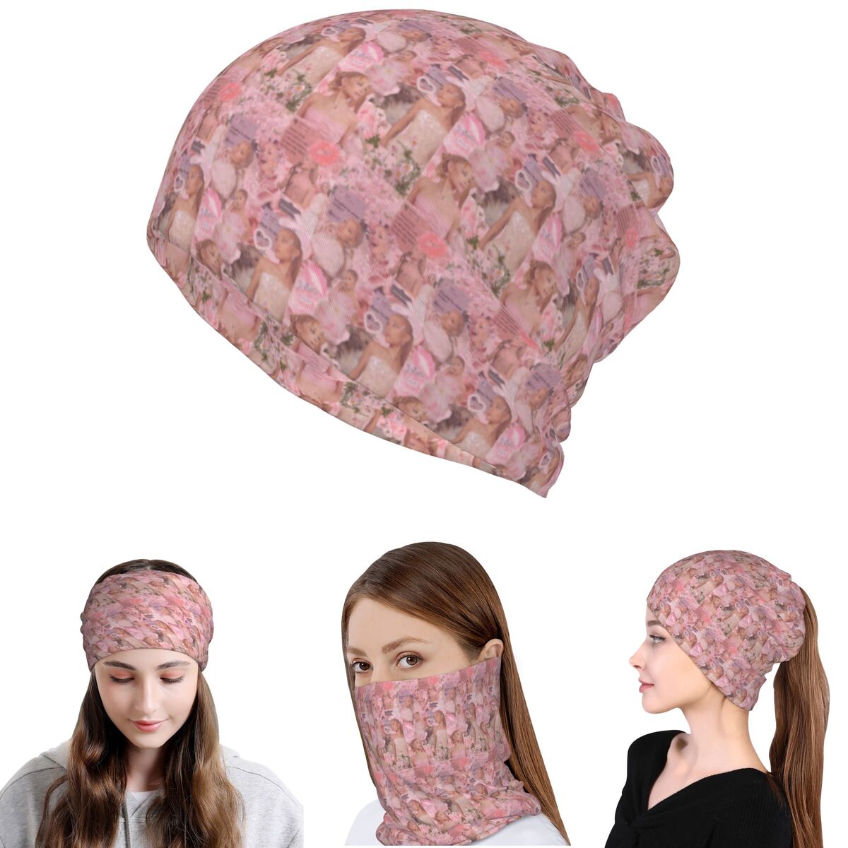 Beanie Winter Hat - Bandana Ariana Grande Singer, sciarpa avvolgente