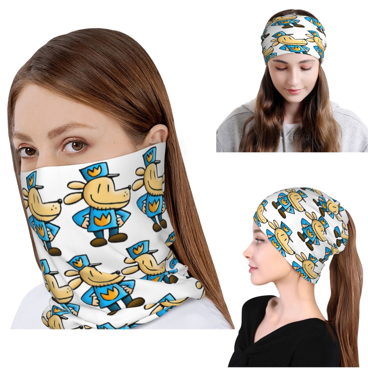 Beanie Winter Hat - Bandana con Grafica Commedia Dog Man,
