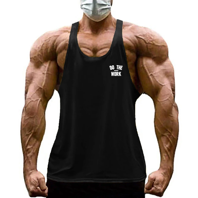 Muscle Tee Workout - T-shirt senza maniche in cotone da