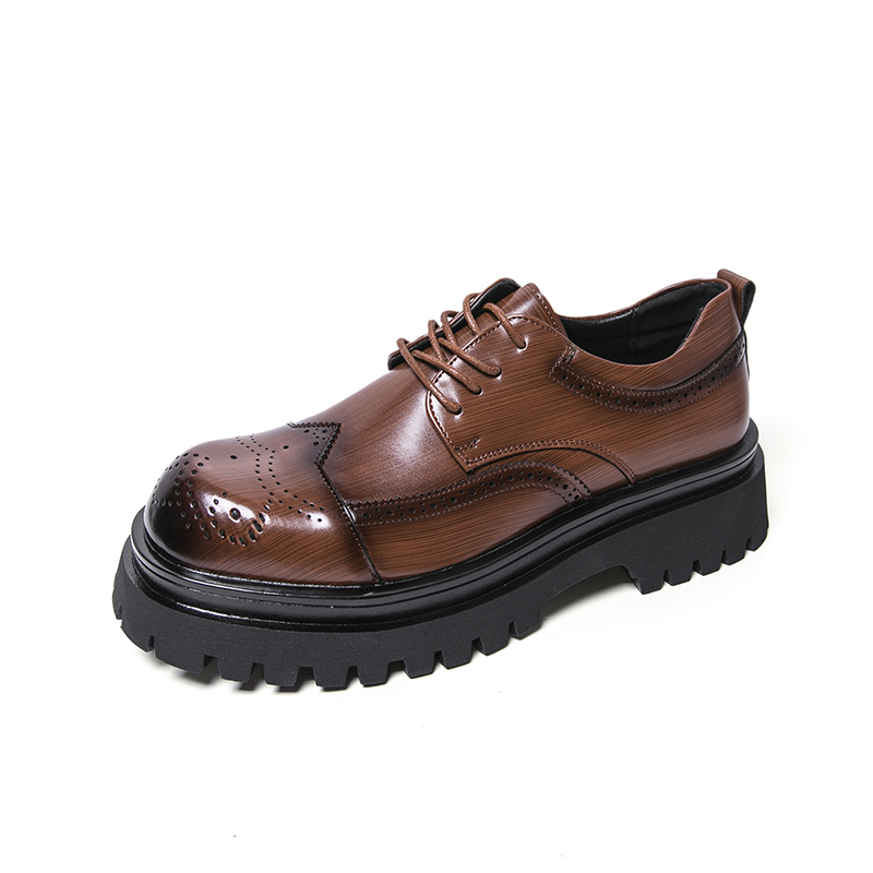 Oxford Shoes Brogue - Scarpe Derby da Uomo con Suola