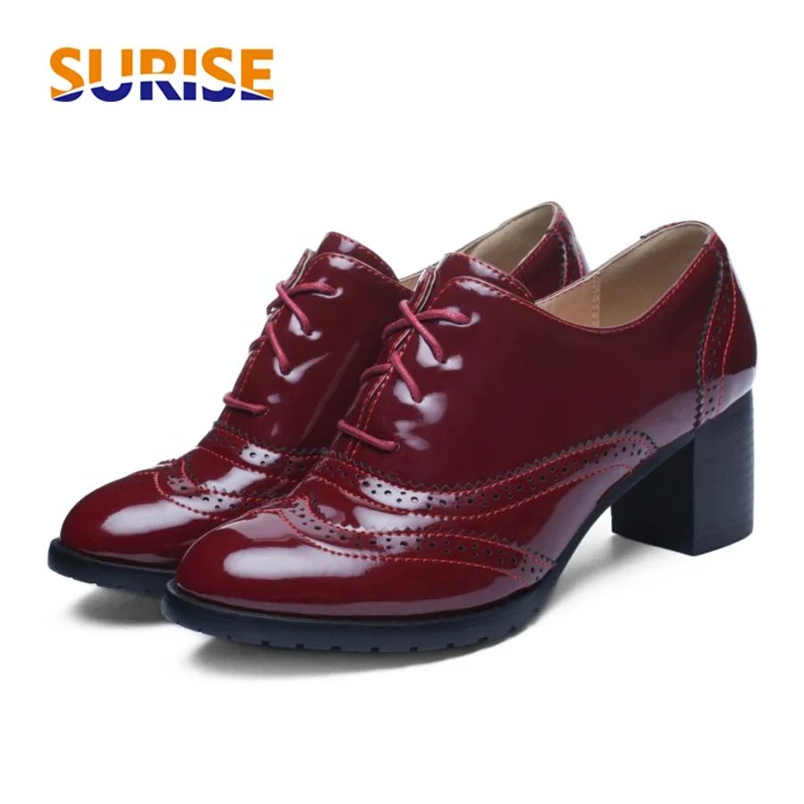 Oxford Shoes Brogue - Oxford da donna britannici blu rosso