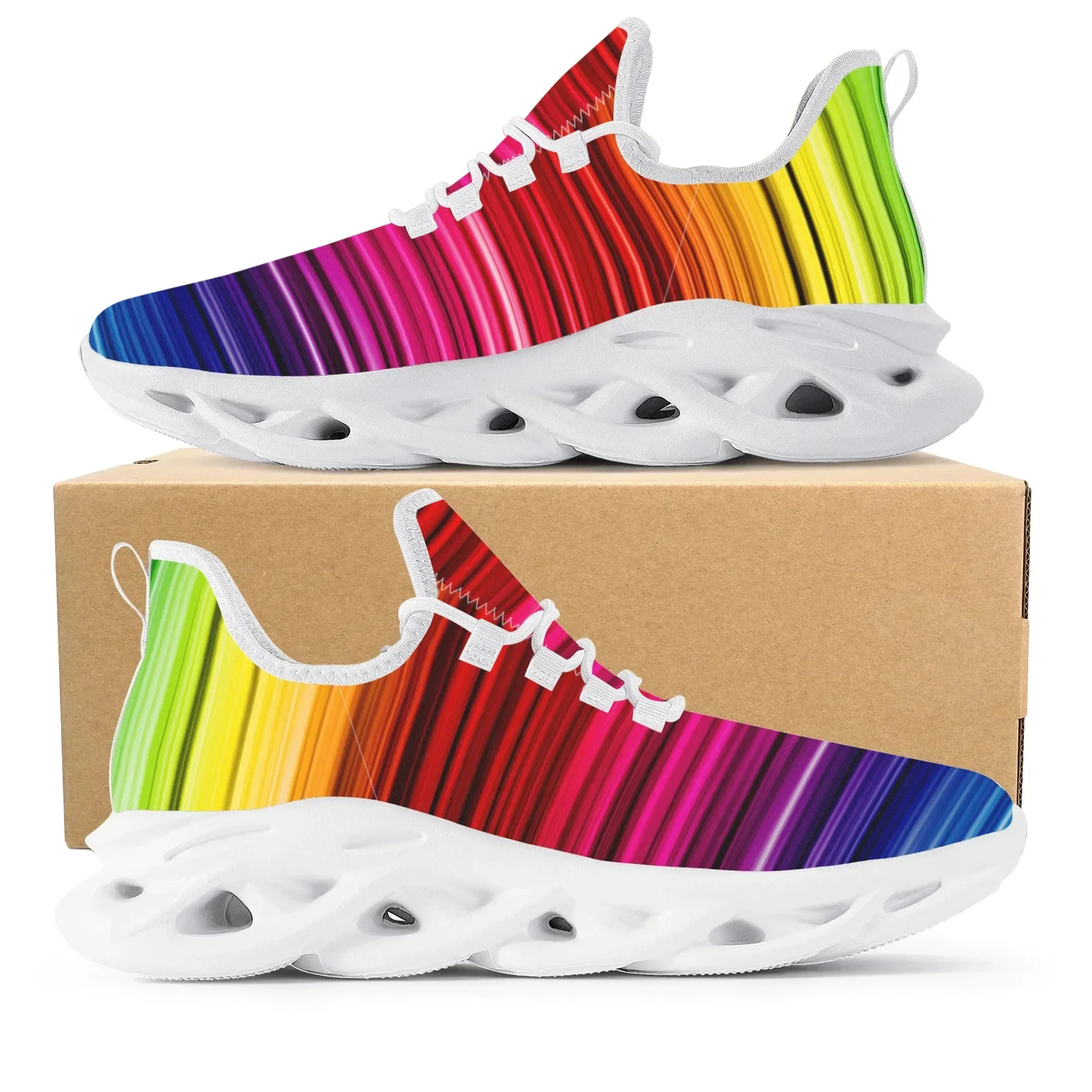 Men'S Fashion Running Shoes - Sneakers alla Moda con Design Arcobaleno