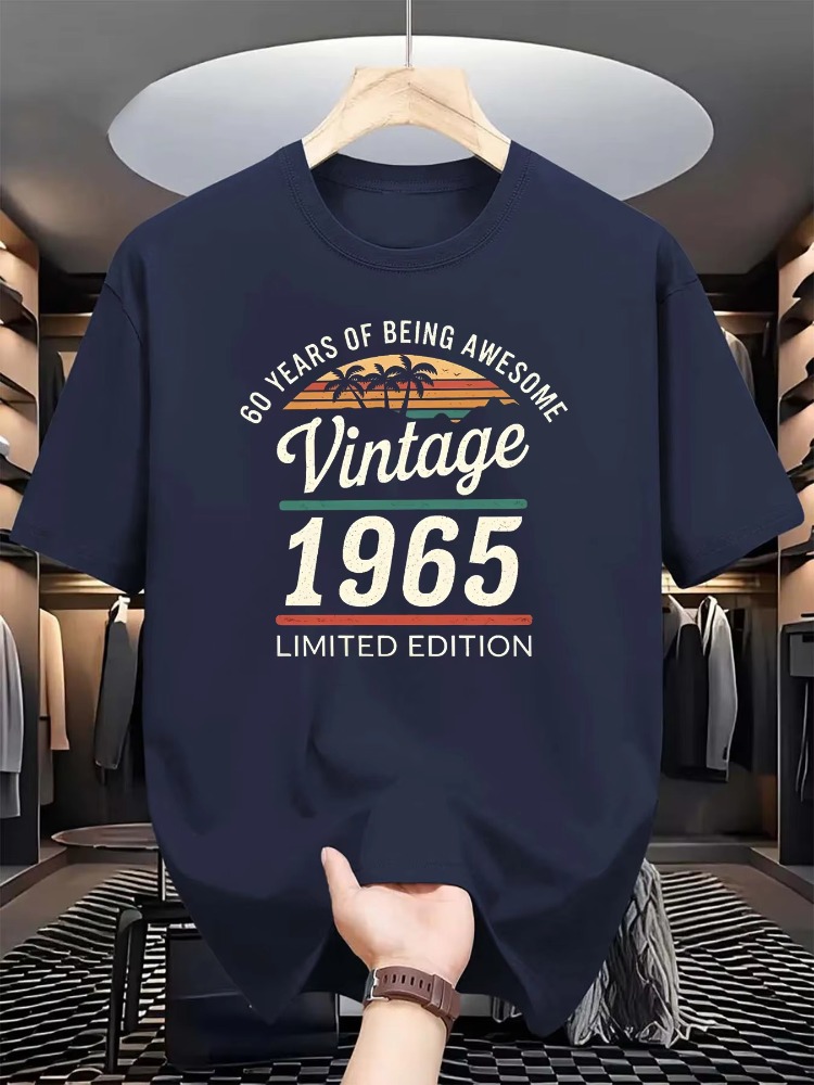 Men'S Fashion Over 60 - T-shirt da uomo estiva in cotone