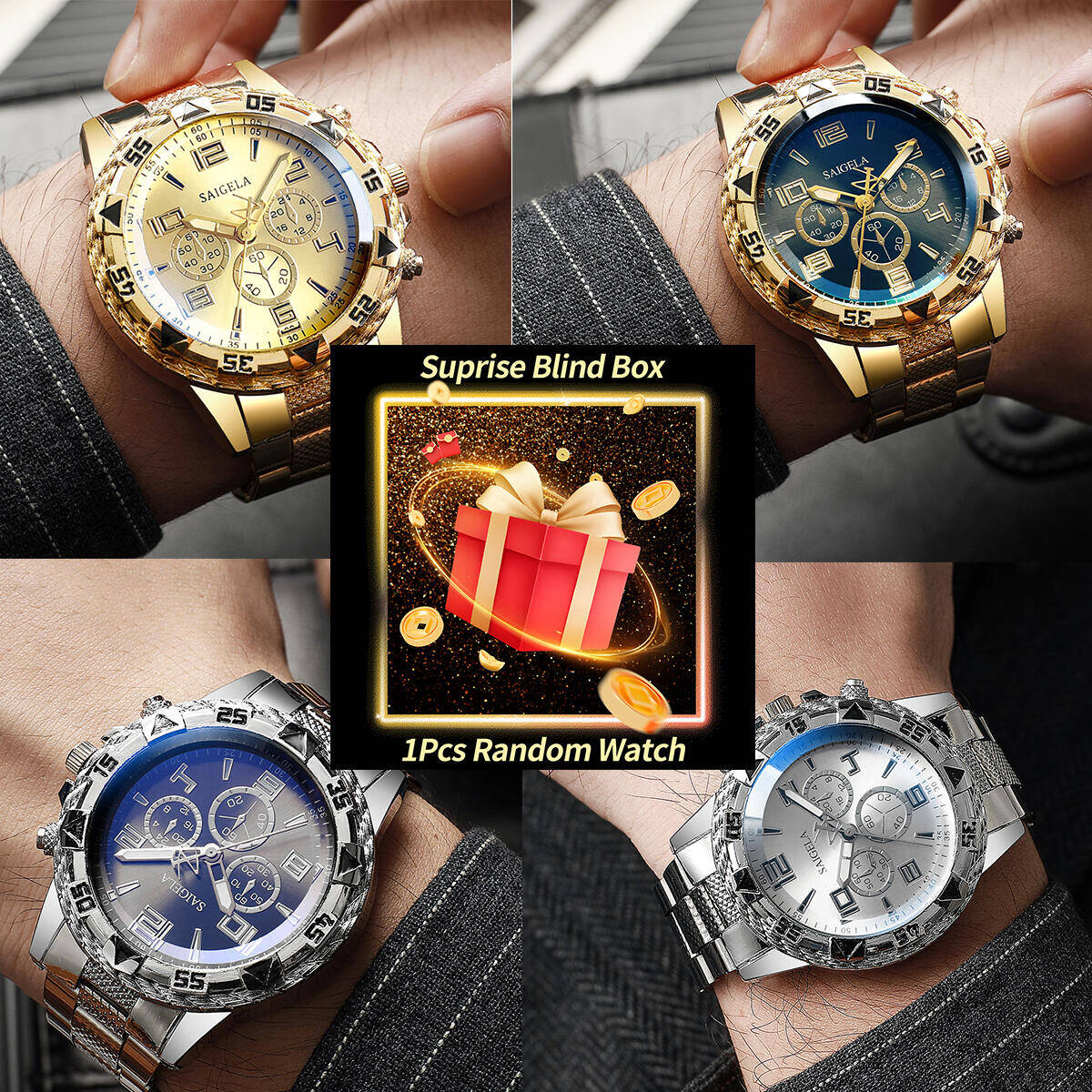 Mens Fashion Watch - 1PC Sorpresa Mistero Orologio Cieco Box-Uomini