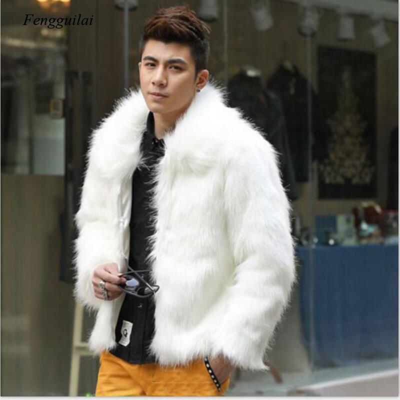 Men'S Fashion Leather Jacket - Giacca Homme Ecopelle Uomo Bianco Nero