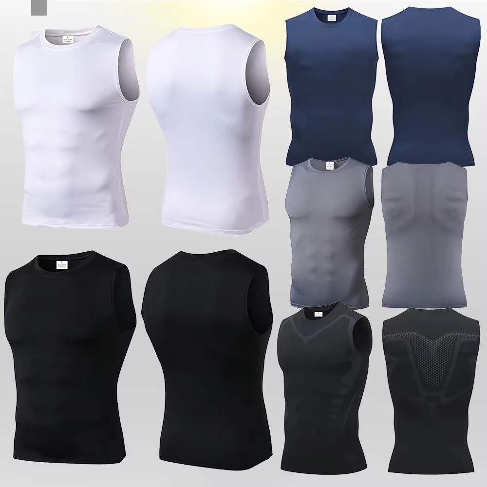 Muscle Tee Workout - Canotta a Compressione da Uomo, Maglia