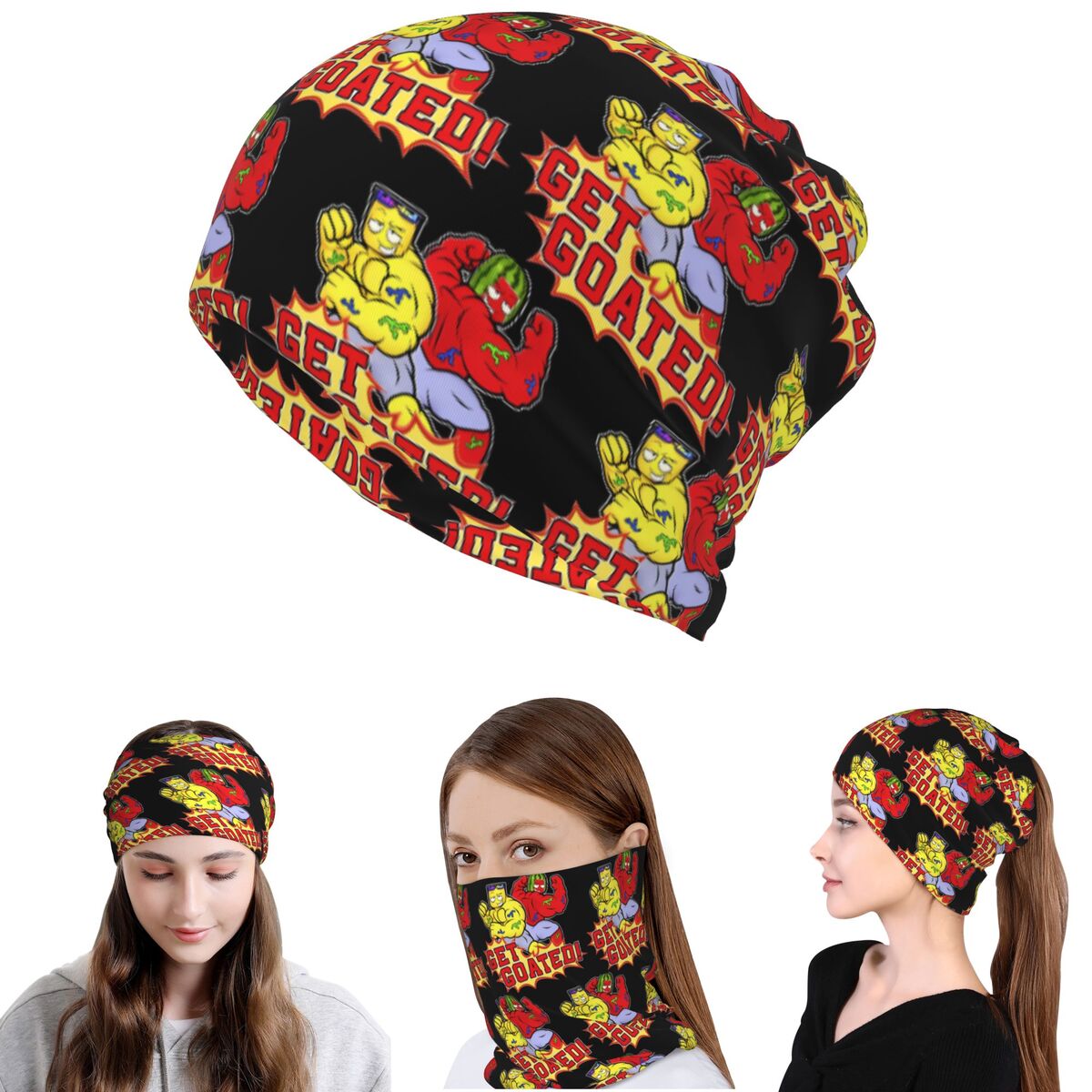 Beanie Winter Hat - Sunny And Melon Bandana Copricollo Maschera
