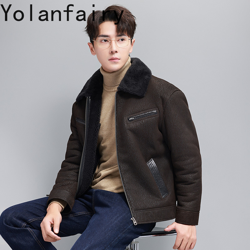 YOLANFAIRY Cappotto di pellicc - Men'S Fashion Leather Jacket recensione e prezzo