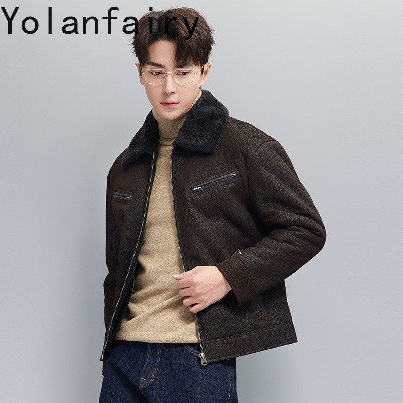 YOLANFAIRY Cappotto di pellicc - Men'S Fashion Leather Jacket recensione e prezzo
