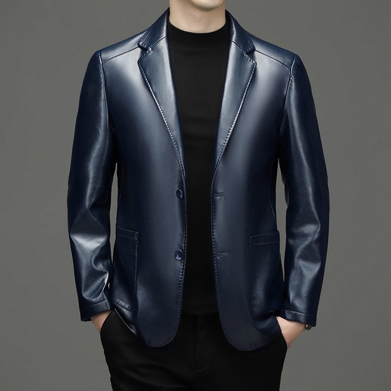 Nuovi uomini blazer in vera pe - Men'S Fashion Leather Jacket recensione e prezzo