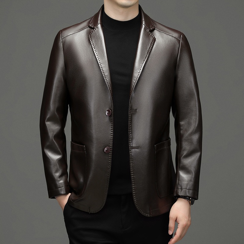 Nuovi uomini blazer in vera pe - Men'S Fashion Leather Jacket recensione e prezzo