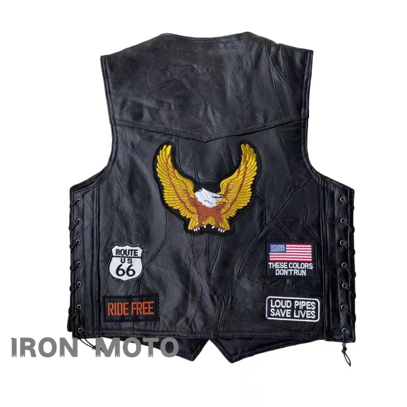 NUOVO Gilet da Moto per Uomo,  - Men'S Fashion Leather Jacket recensione e prezzo