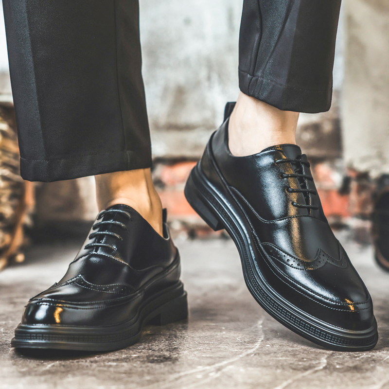 Scarpe da uomo in pelle con ri - Oxford Shoes Brogue recensione e prezzo