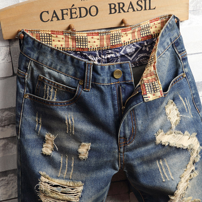 Shorts in Denim Strappati Stil - Men'S Fashion Loose Pants recensione e prezzo