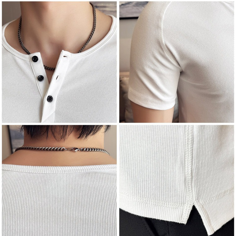 T-shirt Henley slim fit da uom - Muscle Tee Workout recensione e prezzo