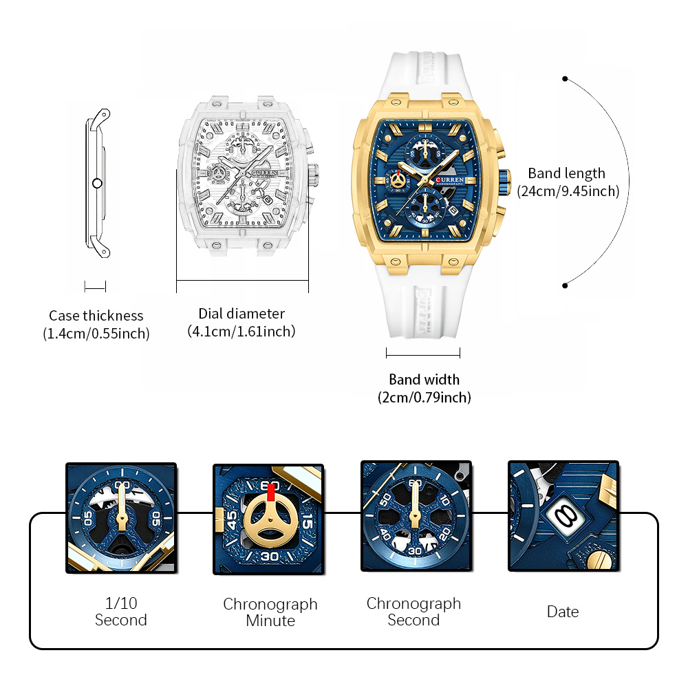 CURREN Orologio vintage di lus - Mens Fashion Watch recensione e prezzo