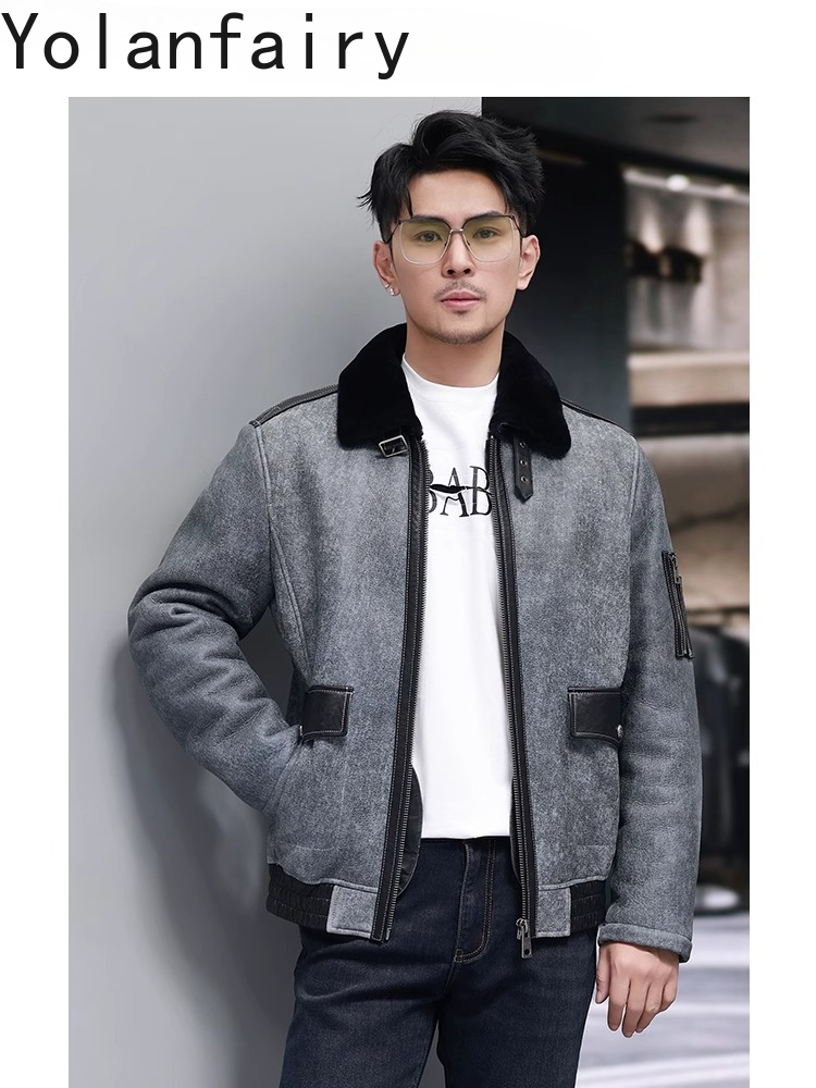 YOLANFAIRY Breve Cappotto di P - Men'S Fashion Leather Jacket recensione e prezzo