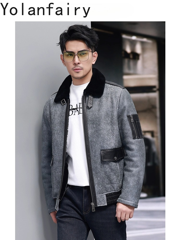 YOLANFAIRY Breve Cappotto di P - Men'S Fashion Leather Jacket recensione e prezzo