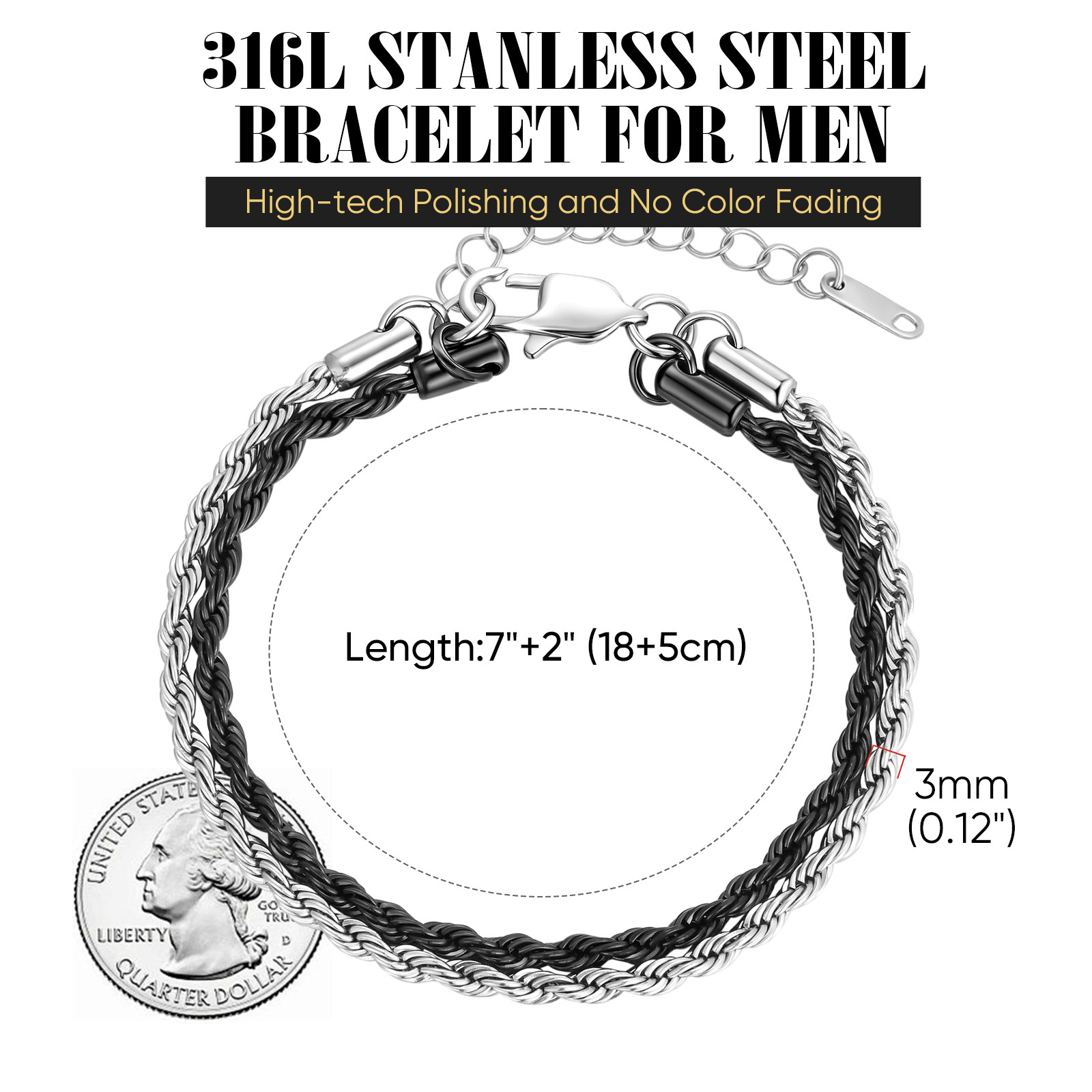 Bracciale da uomo in acciaio i - Men'S Fashion Over 30 recensione e prezzo