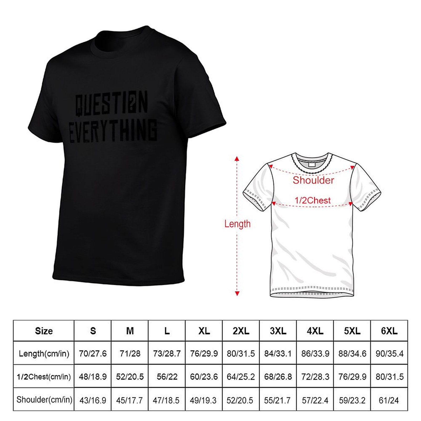 T-shirt con stampa 'Questiona  - Men'S Fashion Questions recensione e prezzo