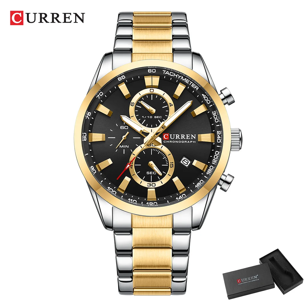 CURREN Casual Quarzo Crono Oro - Mens Fashion Watch recensione e prezzo