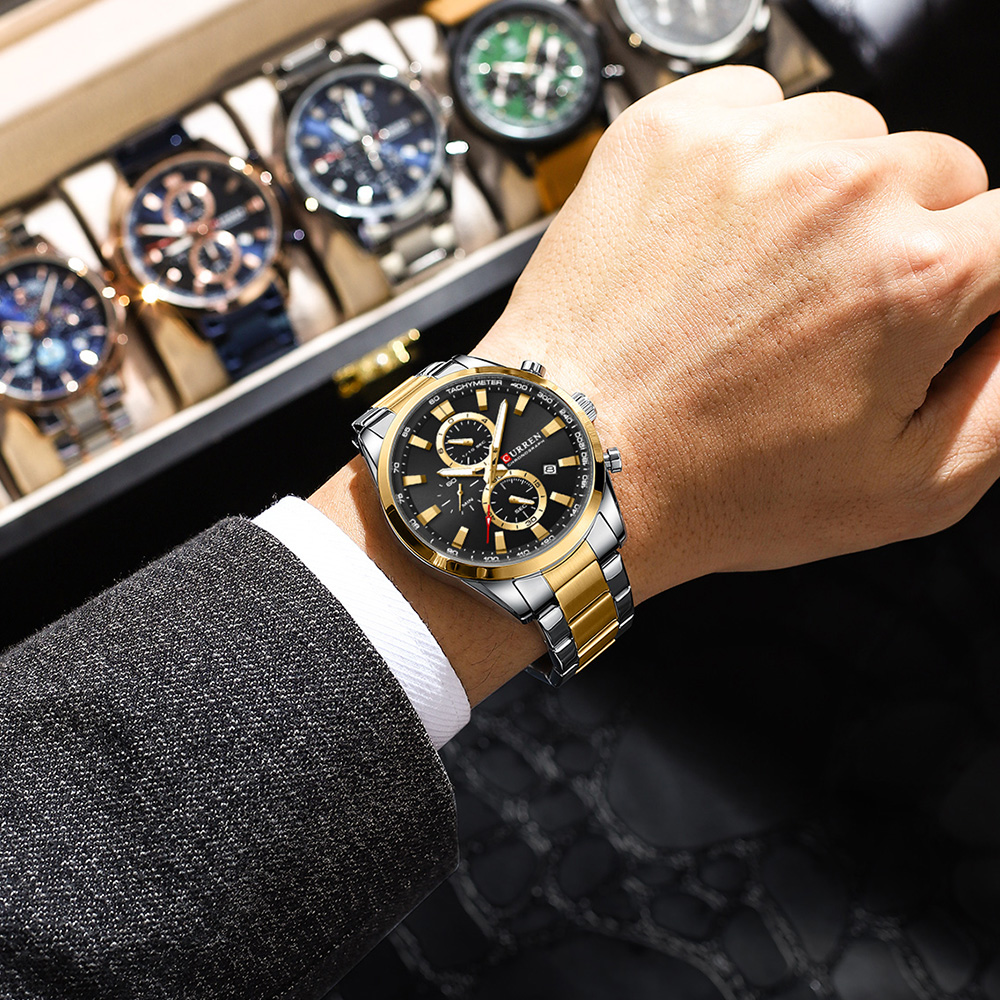 CURREN Casual Quarzo Crono Oro - Mens Fashion Watch recensione e prezzo