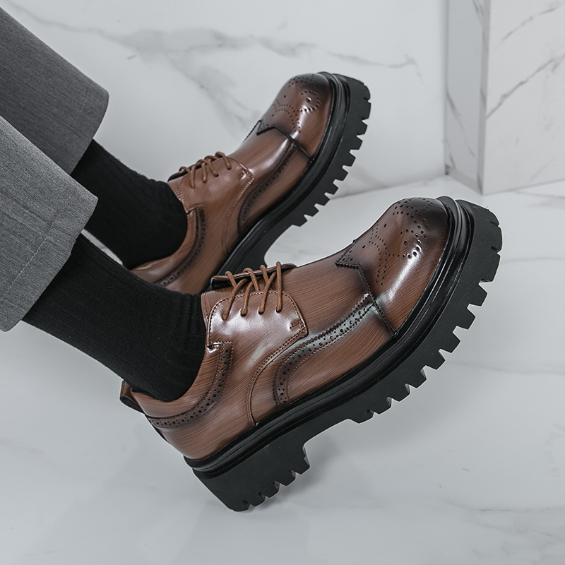 Scarpe Derby da Uomo con Suola - Oxford Shoes Brogue recensione e prezzo
