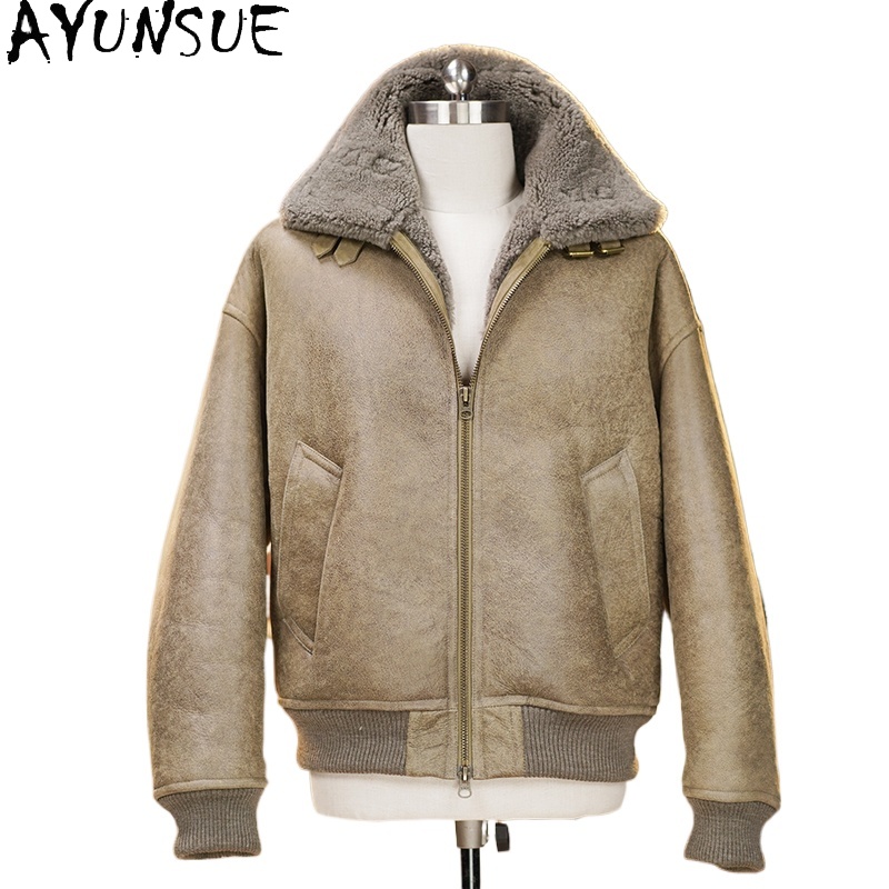 AYUNSUE Cappotto di pelliccia  - Men'S Fashion Leather Jacket recensione e prezzo