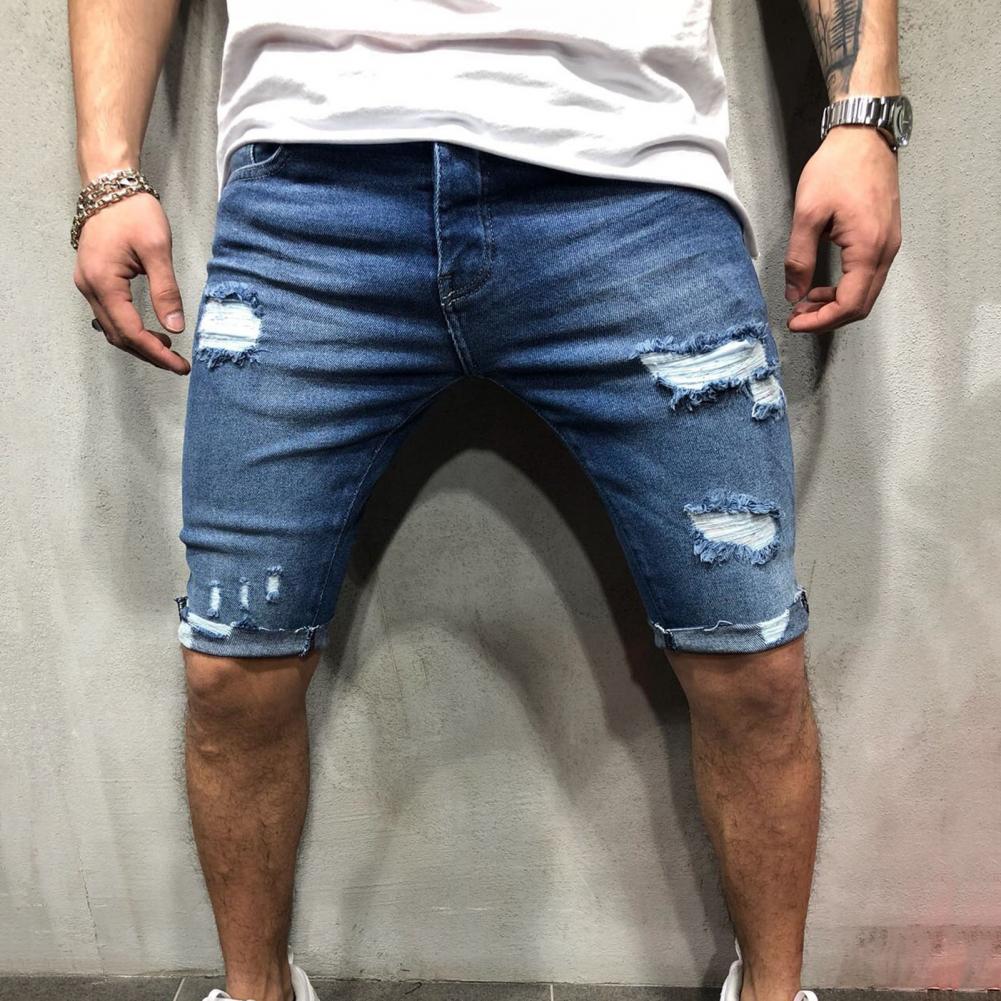 Jeans corti da uomo pantalonci - Skinny Jeans Ripped recensione e prezzo