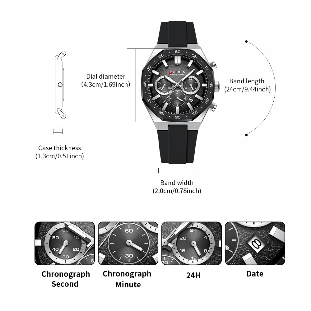 CURREN Orologio Sportivo da Uo - Mens Fashion Watch recensione e prezzo