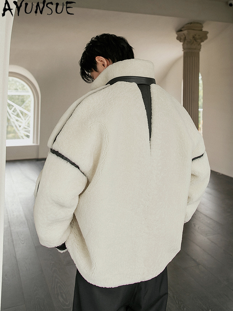 AYUNSUE Cappotto di pelliccia  - Men'S Fashion Zipper Jacket recensione e prezzo