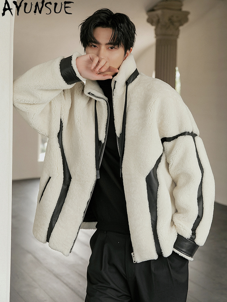 AYUNSUE Cappotto di pelliccia  - Men'S Fashion Zipper Jacket recensione e prezzo