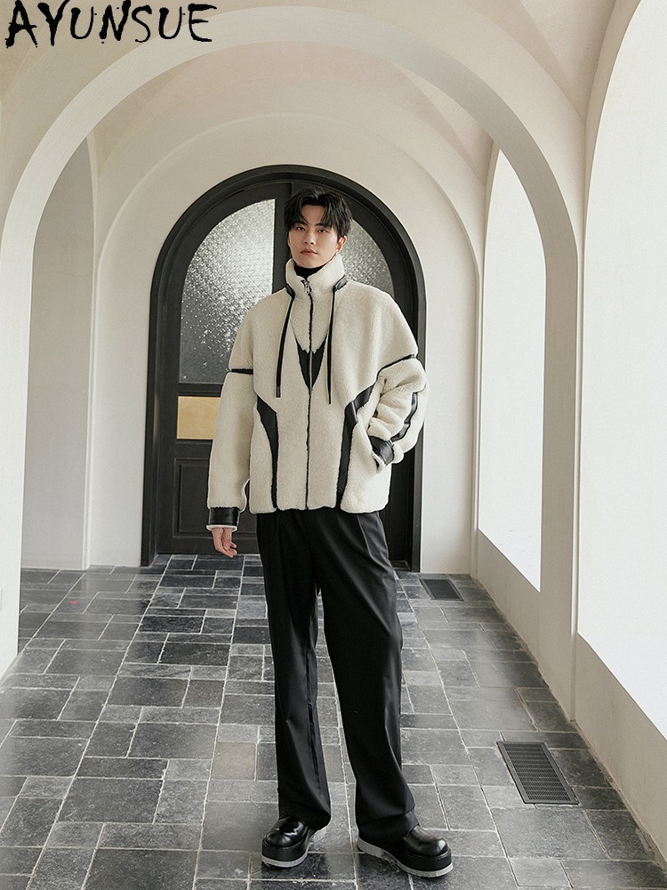 AYUNSUE Cappotto di pelliccia  - Men'S Fashion Zipper Jacket recensione e prezzo