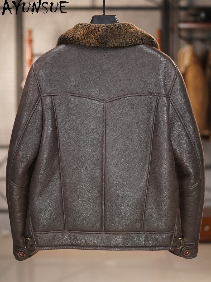 AYUNSUE Cappotto in Pelliccia  - Men'S Fashion Leather Jacket recensione e prezzo